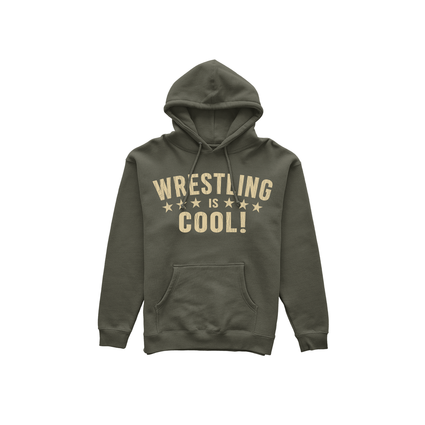 Wrestling Is Cool! - Army Green Hoodie